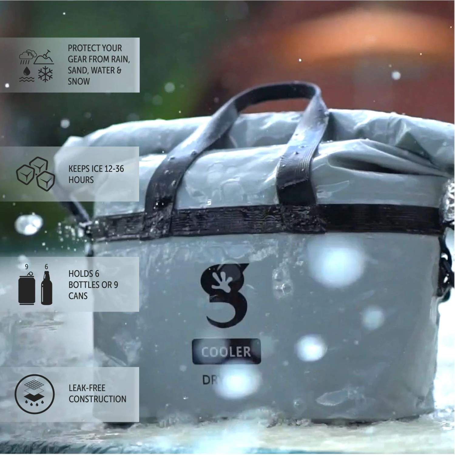 Geckobrands Tote Dry Bag Cooler 17 Geckobrands Tote Dry Bag Cooler - Image 15