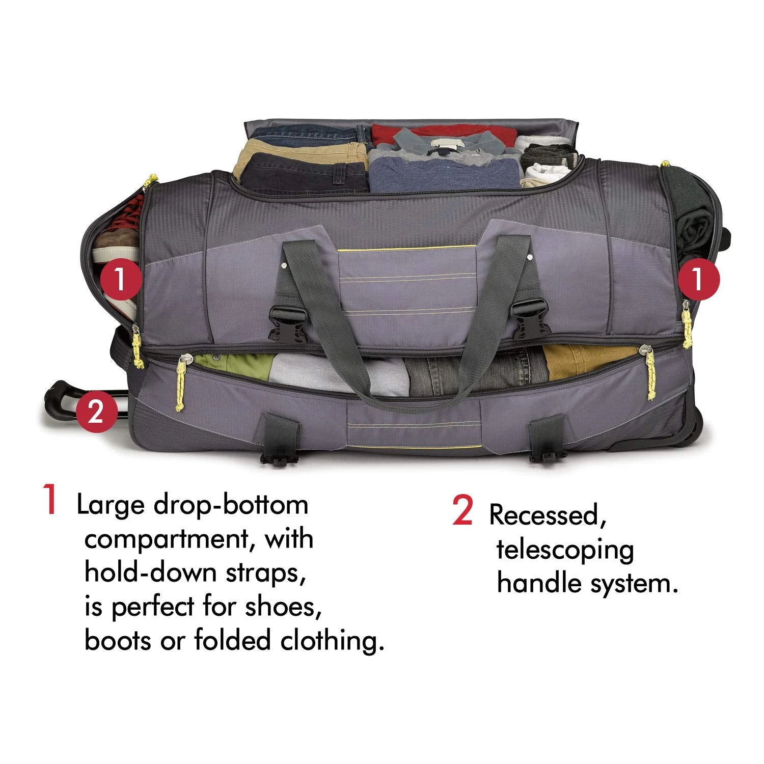High Sierra Ultimate Access 2.0 Drop Bottom 36" 2-Wheel Wheeled Duffel Bags 16 High Sierra Ultimate Access 2.0 Drop Bottom 36" 2-Wheel Wheeled Duffel Bags - Image 14