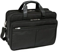 McKlein USA Walton 17" Nylon Expandable Double Compartment Laptop Briefcase W/ Removable Sleeve