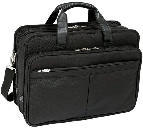 McKlein USA Walton 17" Nylon Expandable Double Compartment Laptop Briefcase W/ Removable Sleeve 3 McKlein USA Walton 17" Nylon Expandable Double Compartment Laptop Briefcase W/ Removable Sleeve