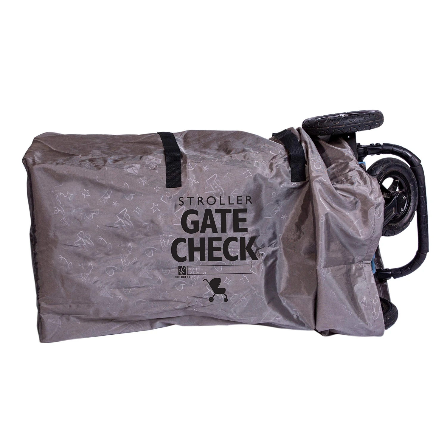 J.L Childress DELUXE Gate Check Bag For Single & Double Strollers - Premium Heavy-Duty Durable Air Travel Bag, Adjustable Shoulder Straps - Fits Most Single & Double Strollers, Grey 3 J.L Childress DELUXE Gate Check Bag For Single & Double Strollers - Premium Heavy-Duty Durable Air Travel Bag, Adjustable Shoulder Straps - Fits Most Single & Double Strollers, Grey