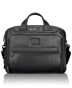 TUMI Alpha Leather Business Men's Organizer Brief