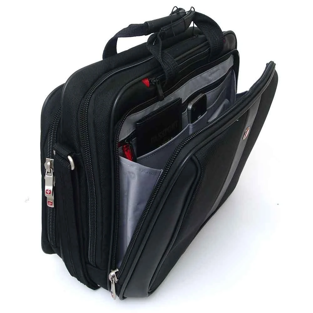Swissgear Swiss Gear Laptop Briefcase Computer Bag 3 Year Warranty Business Case Portfolio W Organizer Pockets 5 Swissgear Swiss Gear Laptop Briefcase Computer Bag 3 Year Warranty Business Case Portfolio W Organizer Pockets - Image 3