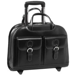 McKlein USA Davis Leather 15.4" Wheeled Ladies' Laptop Case