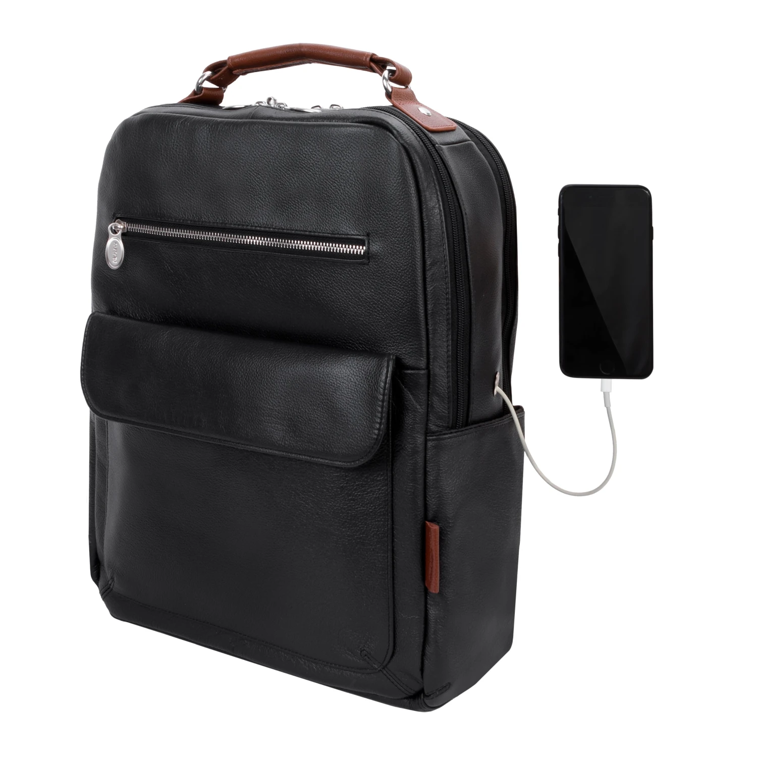 McKlein USA Logan 17" Leather Two-Tone Dual-Compartment Laptop & Tablet Backpack 15 McKlein USA Logan 17" Leather Two-Tone Dual-Compartment Laptop & Tablet Backpack - Image 13
