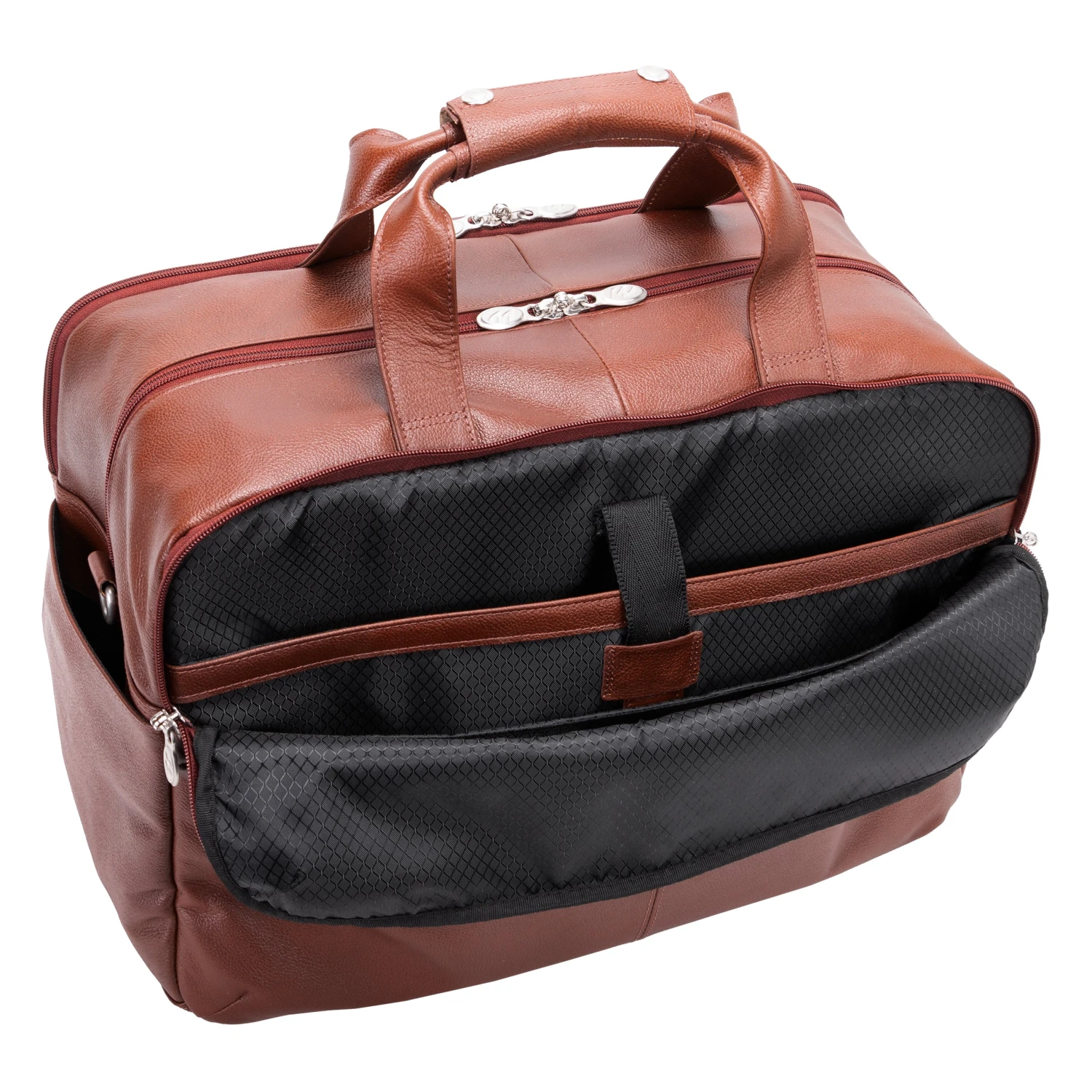 McKlein USA Avondale 22" Leather Triple Compartment Carry-All Travel Laptop Duffel 17 McKlein USA Avondale 22" Leather Triple Compartment Carry-All Travel Laptop Duffel - Image 15