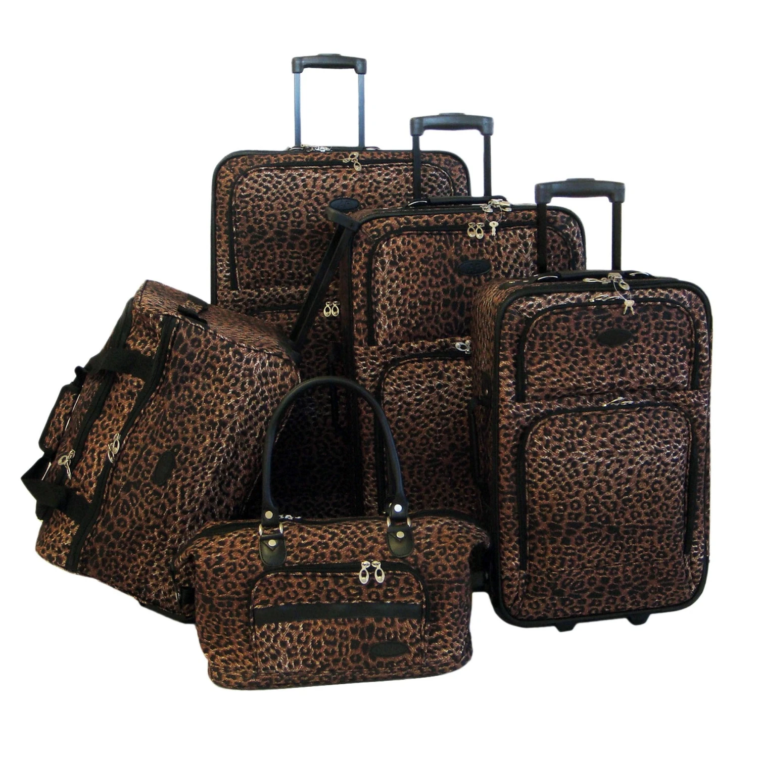 American Flyer AnimalPrint 5 Piece Set 4-Wheel Luggage Sets 4 American Flyer AnimalPrint 5 Piece Set 4-Wheel Luggage Sets - Image 2