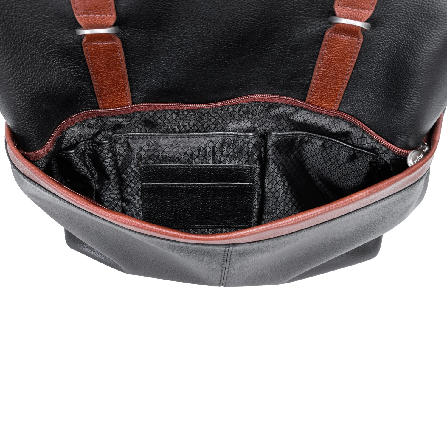 McKlein USA Element 17" Leather Two-Tone Flap-Over Laptop & Tablet Backpack 16 McKlein USA Element 17" Leather Two-Tone Flap-Over Laptop & Tablet Backpack - Image 14