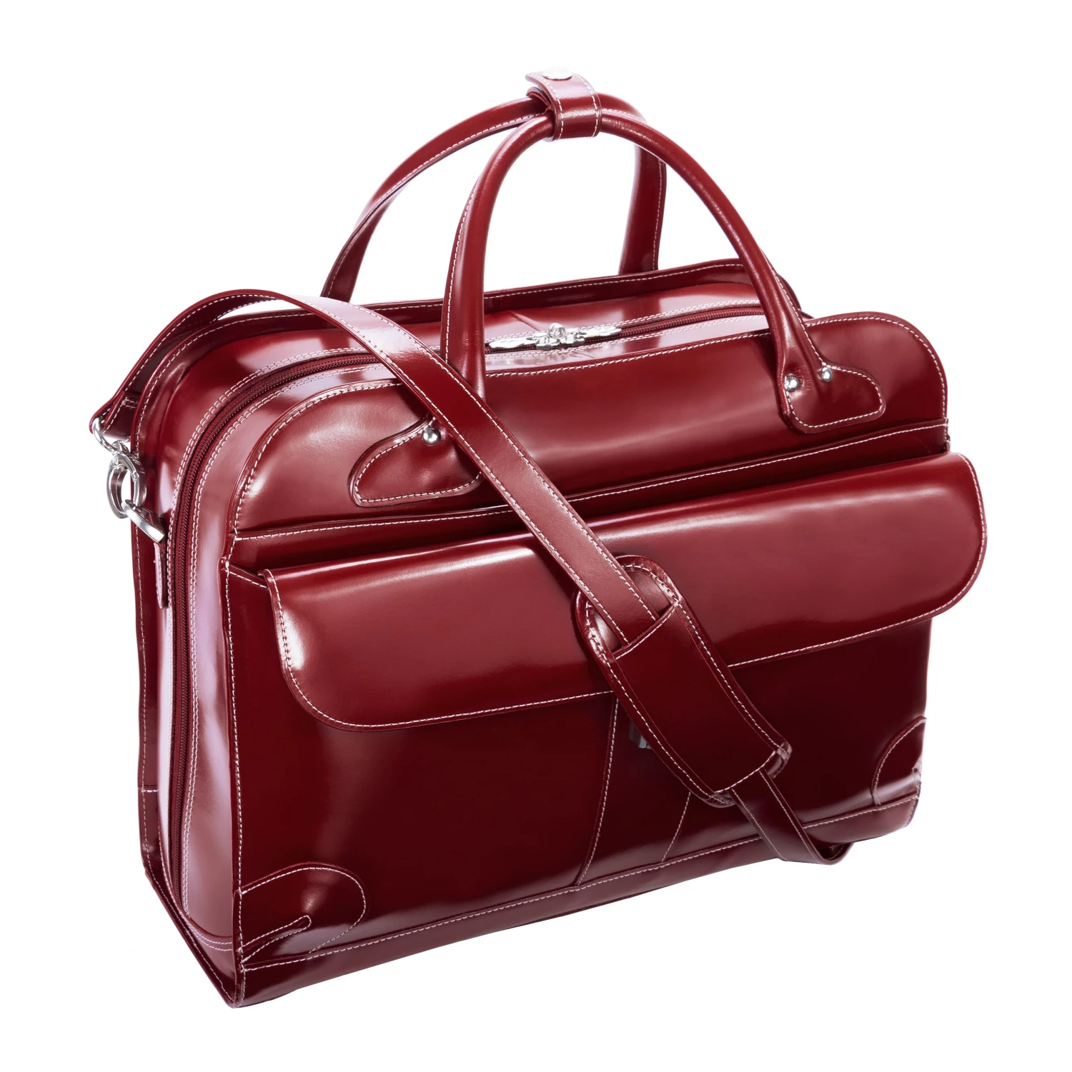 McKlein USA Lakewood Ladies' Leather Fly-Through Checkpoint-Friendly Detachable Wheeled Briefcase 15 McKlein USA Lakewood Ladies' Leather Fly-Through Checkpoint-Friendly Detachable Wheeled Briefcase - Image 13