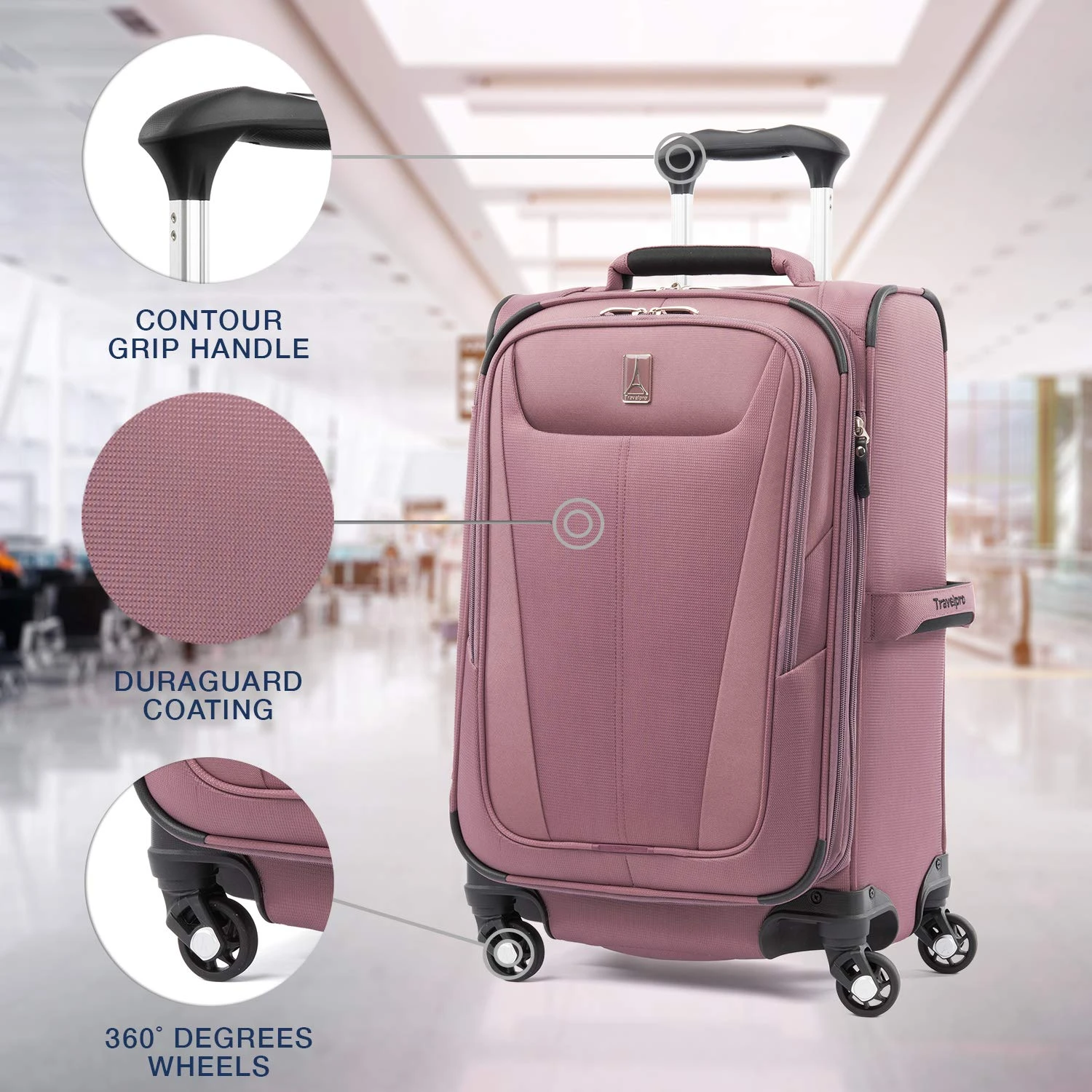 Travelpro Maxlite 5 Carry-On 21-Inch 4-Wheel Softside Luggage 19 Travelpro Maxlite 5 Carry-On 21-Inch 4-Wheel Softside Luggage - Image 17