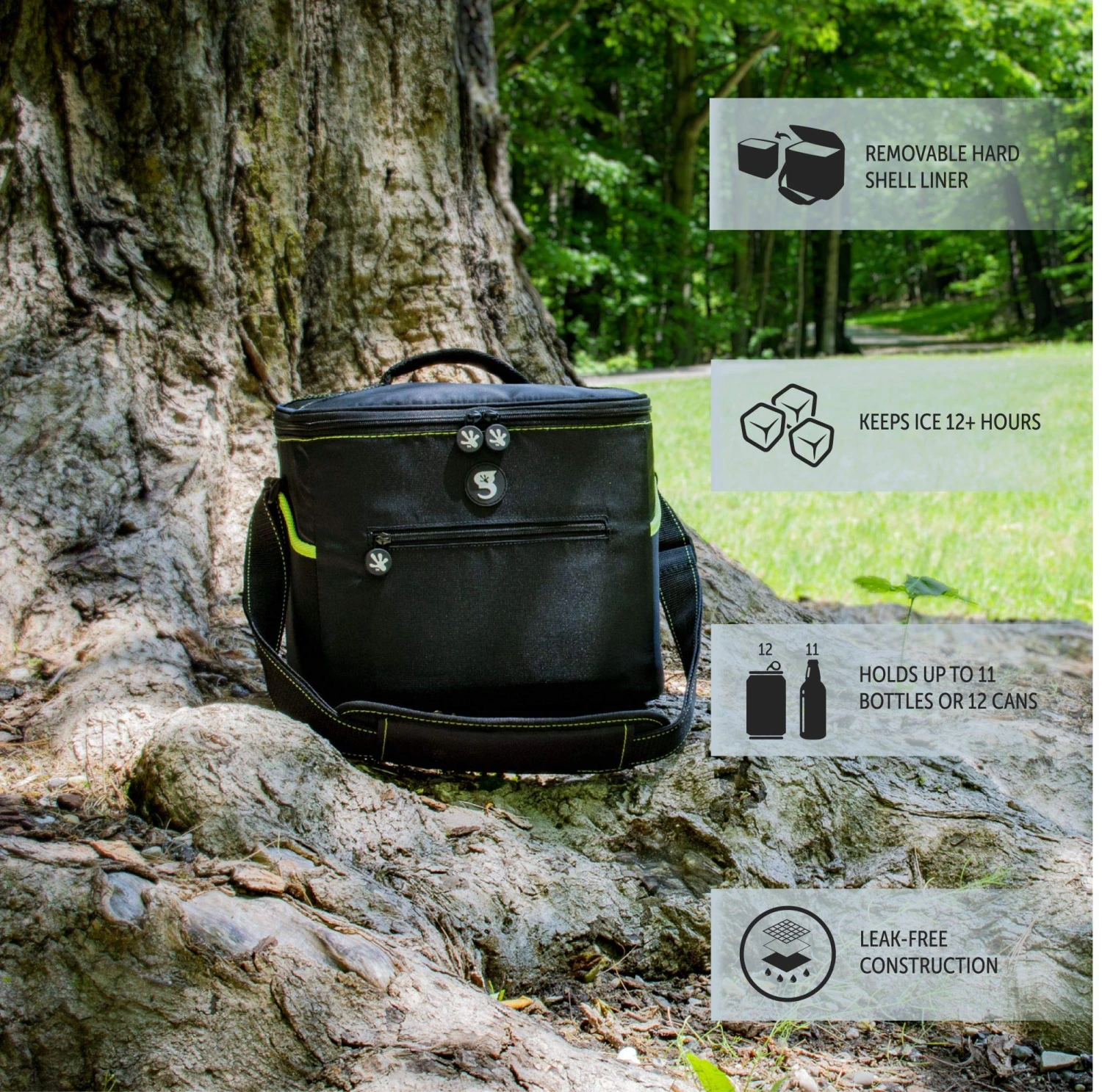 Geckobrands Medium 11 Bottle / 12 Can Cooler With Removable Hard Liner 12 Geckobrands Medium 11 Bottle / 12 Can Cooler With Removable Hard Liner - Image 10