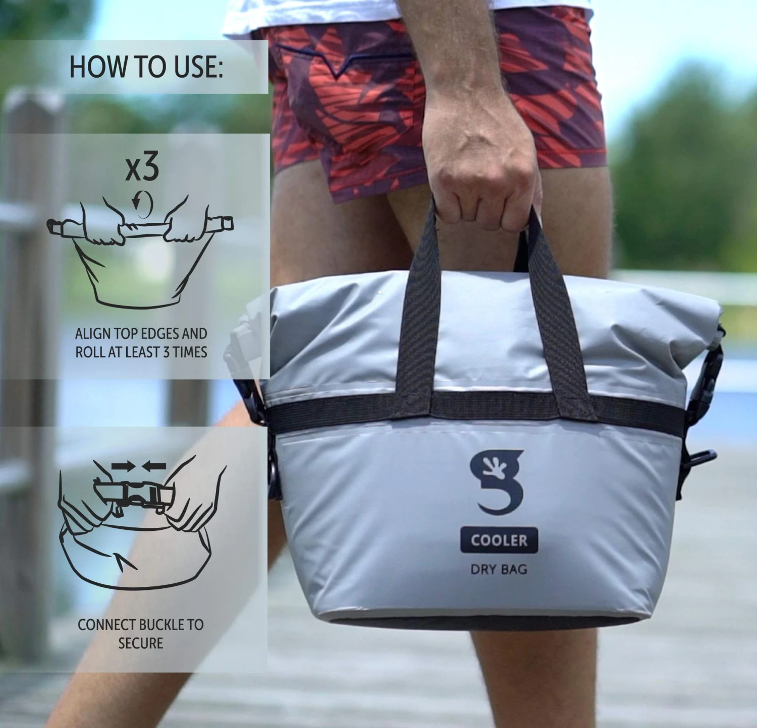 Geckobrands Tote Dry Bag Cooler 10 Geckobrands Tote Dry Bag Cooler - Image 8