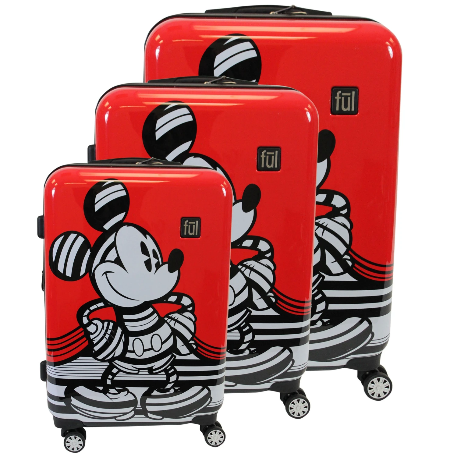 Ful Disney Mickey Hardside 3-Piece Set: 21, 25, And 29" Suitcases 6 Ful Disney Mickey Hardside 3-Piece Set: 21, 25, And 29" Suitcases - Image 4