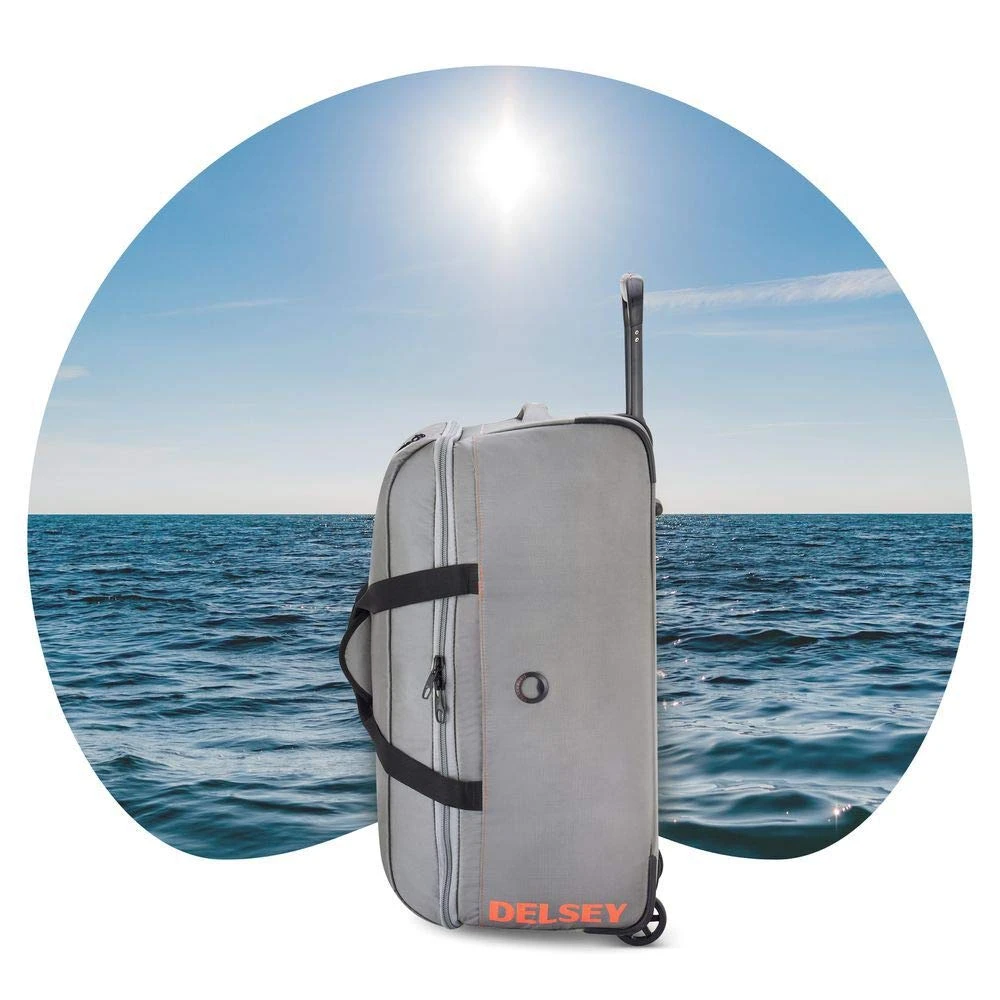 DELSEY Paris Egoa Rolling Travel Duffel Bag With 100% Recycled Materials, Light Gray, Checked-Medium 25 Inch 10 DELSEY Paris Egoa Rolling Travel Duffel Bag With 100% Recycled Materials, Light Gray, Checked-Medium 25 Inch - Image 8