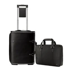 Vocier 2-Piece Travel Set Zero Crease System & Leather Briefcase