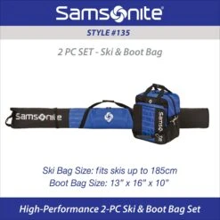Samsonite Deluxe Ski And Boot Bag /2PC Set -Best Luggage Store 980de8cba02cd7bdfd8df2d181616ef86eb69dc8337db4d00c6f87aa2d808a2c