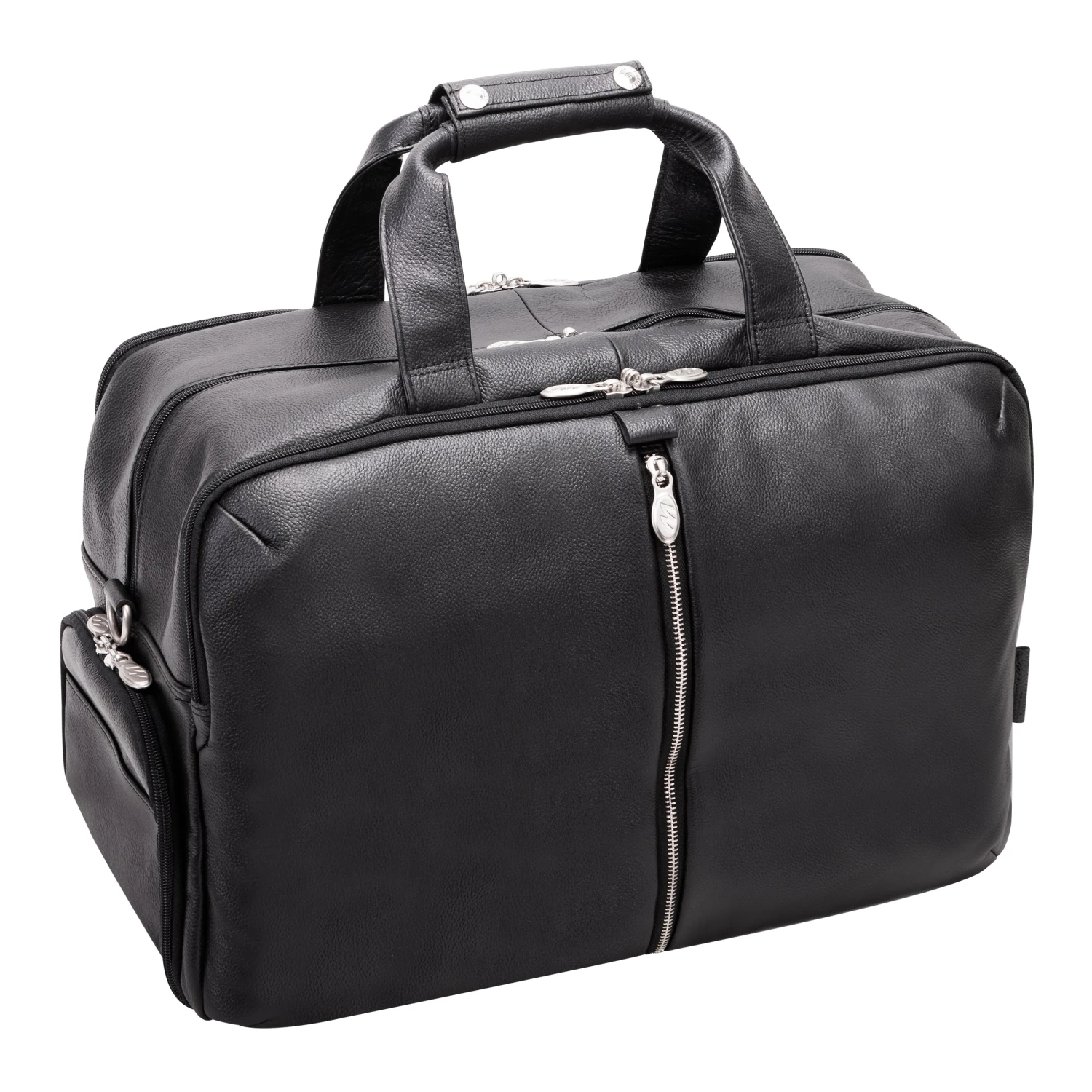 McKlein USA Avondale 22" Leather Triple Compartment Carry-All Travel Laptop Duffel 9 McKlein USA Avondale 22" Leather Triple Compartment Carry-All Travel Laptop Duffel - Image 7