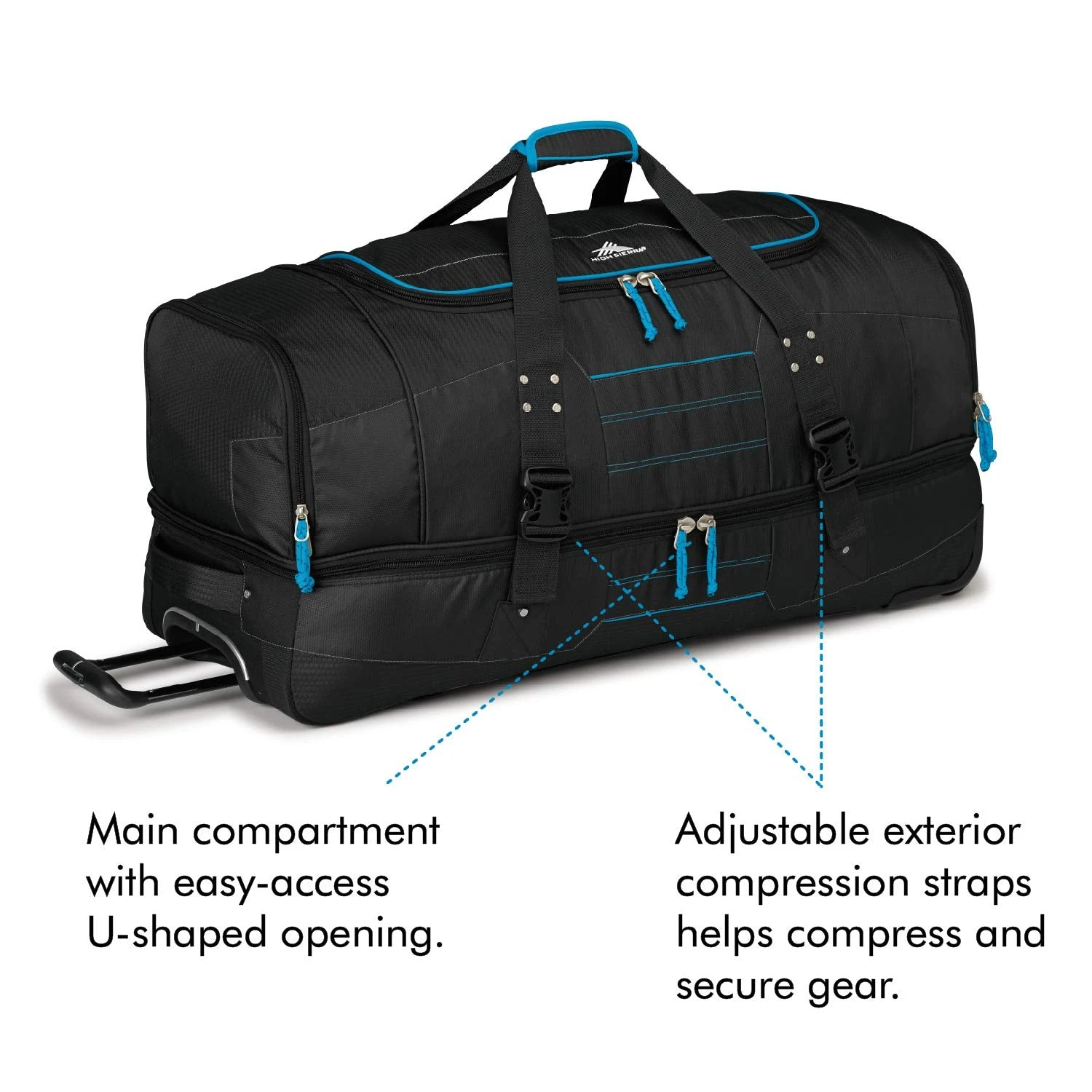 High Sierra Ultimate Access 2.0 Drop Bottom 36" 2-Wheel Wheeled Duffel Bags 5 High Sierra Ultimate Access 2.0 Drop Bottom 36" 2-Wheel Wheeled Duffel Bags - Image 3