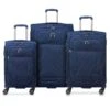 Delsey Paris Helium DLX Softside 3 Pc Expandable Luggage With Spinner Wheels
