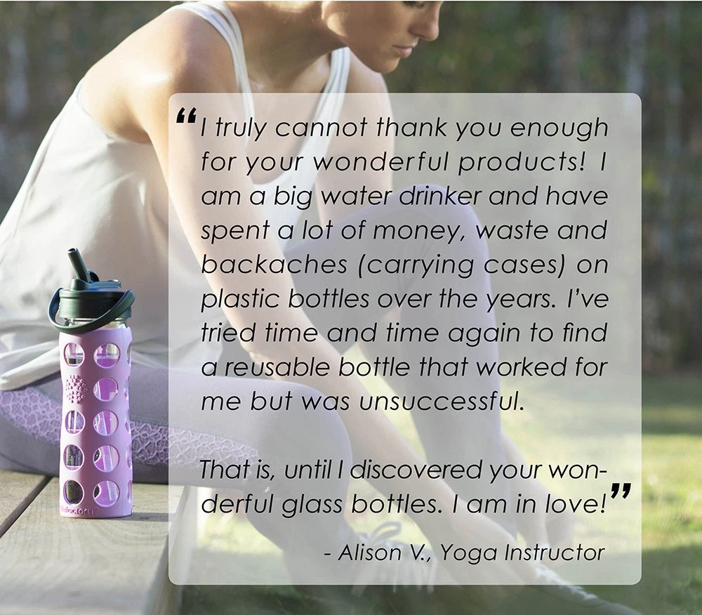 Lifefactory 22 Ounce Glass Bottle With Straw Cap And Silicone Sleeve 11 Lifefactory 22 Ounce Glass Bottle With Straw Cap And Silicone Sleeve - Image 10