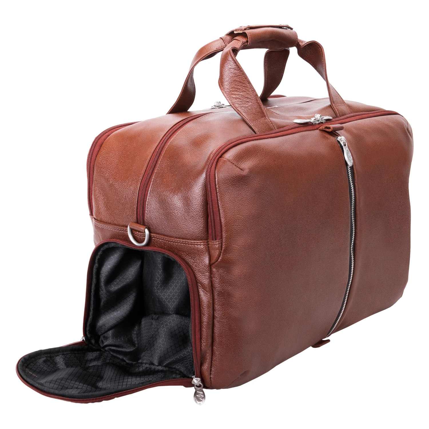 McKlein USA Avondale 22" Leather Triple Compartment Carry-All Travel Laptop Duffel 16 McKlein USA Avondale 22" Leather Triple Compartment Carry-All Travel Laptop Duffel - Image 14