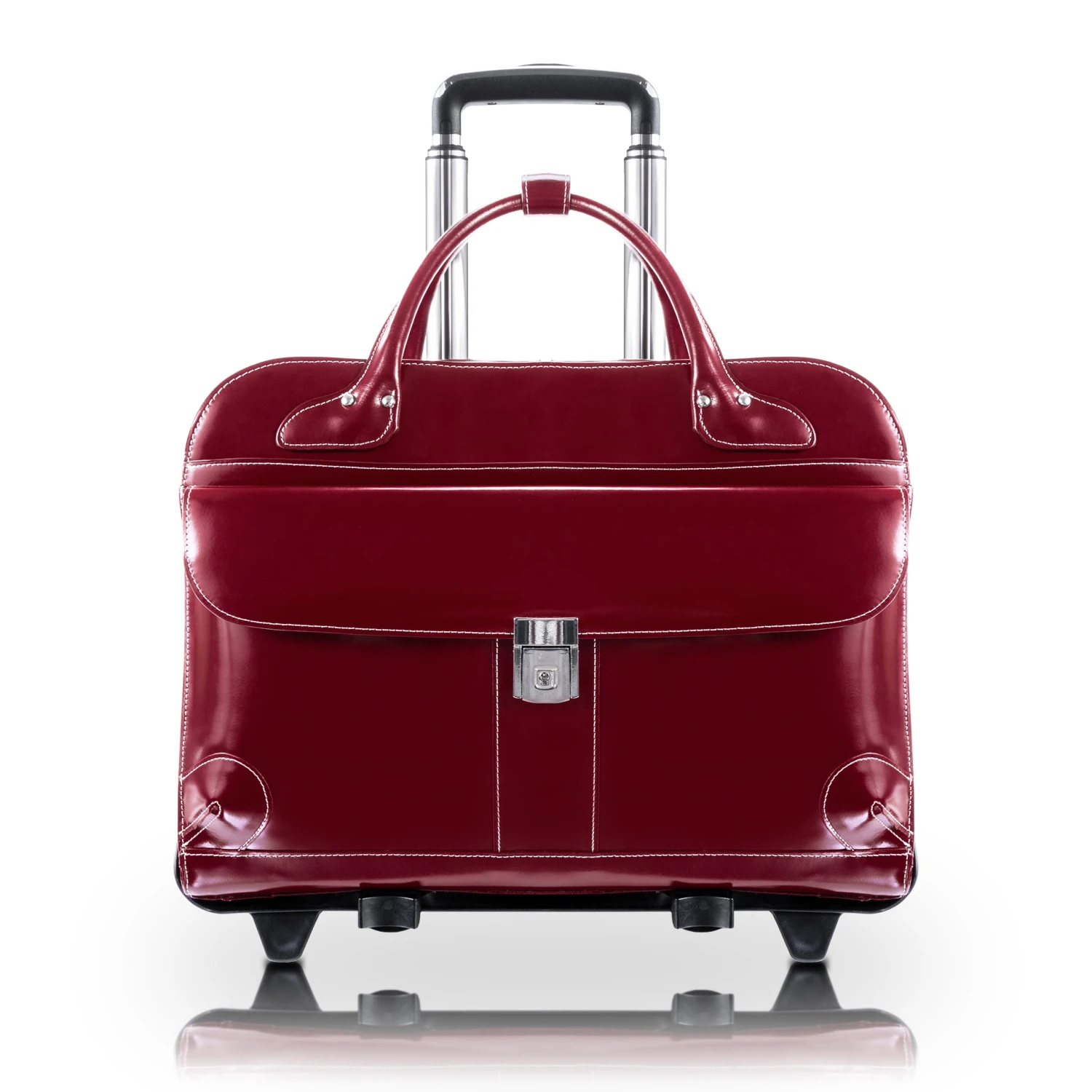 McKlein USA Lakewood Ladies' Leather Fly-Through Checkpoint-Friendly Detachable Wheeled Briefcase 16 McKlein USA Lakewood Ladies' Leather Fly-Through Checkpoint-Friendly Detachable Wheeled Briefcase - Image 14