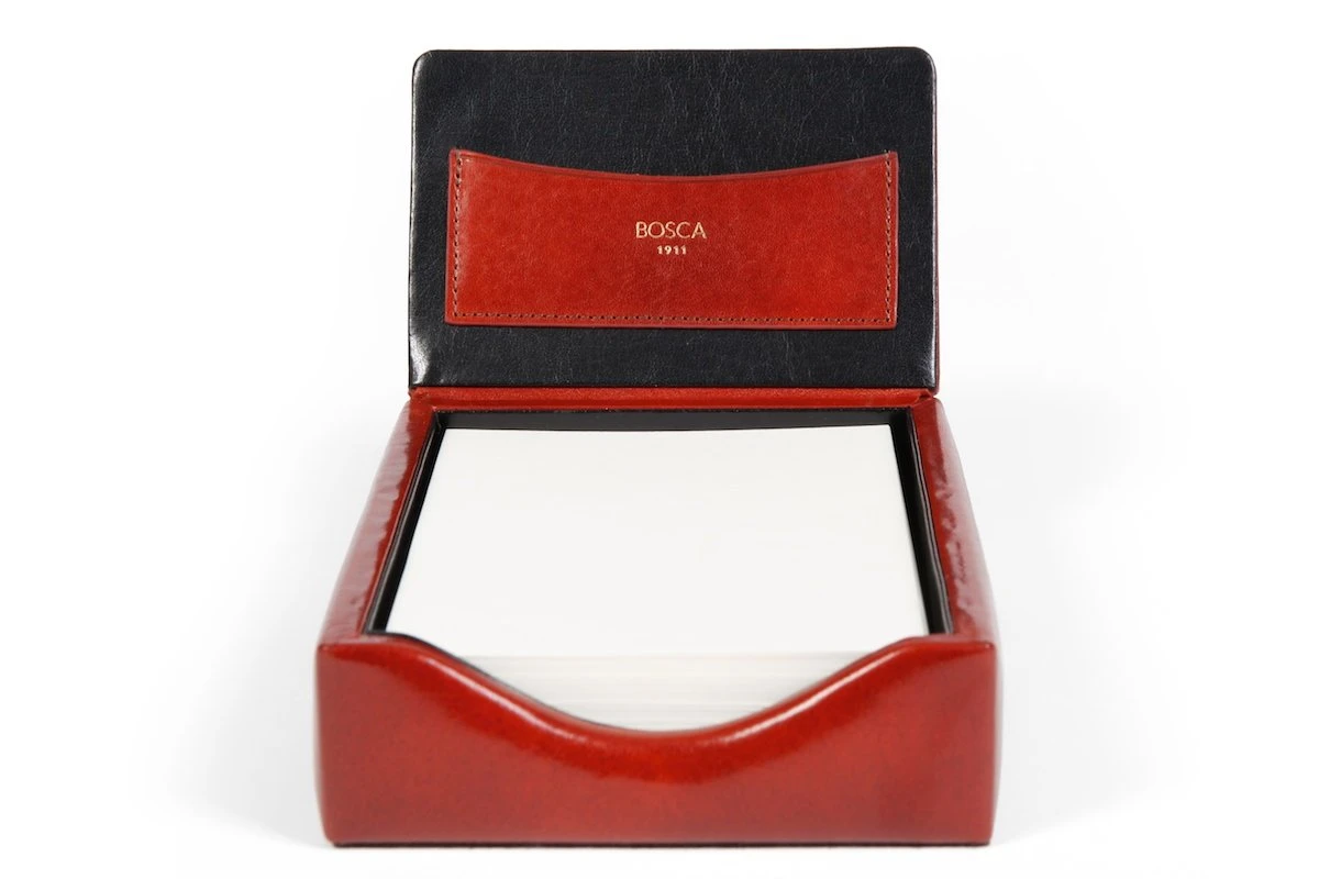 Bosca Old Leather Flip Top Memo Box 4 Bosca Old Leather Flip Top Memo Box - Image 2