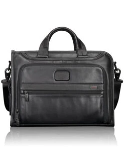 TUMI Alpha Leather Business Men's Slim Deluxe Portfolio