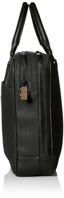 Ted Baker Men's Canvas And Leather Document Bag -Best Luggage Store e5f02c06effde94b24774adfce70caf8b464b97a1c5d0312761dd977799a40d2