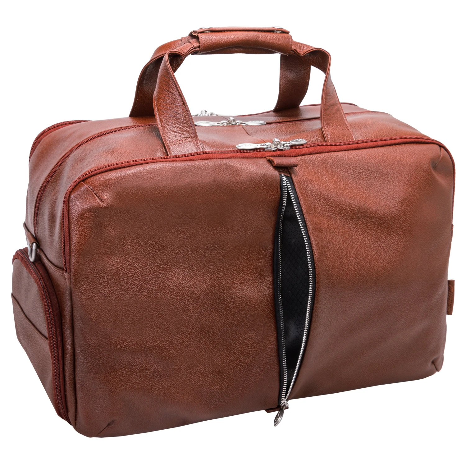 McKlein USA Avondale 22" Leather Triple Compartment Carry-All Travel Laptop Duffel 18 McKlein USA Avondale 22" Leather Triple Compartment Carry-All Travel Laptop Duffel - Image 16