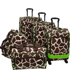 American Flyer AnimalPrint 5 Piece Set 4-Wheel Luggage Sets 22 American Flyer AnimalPrint 5 Piece Set 4-Wheel Luggage Sets -Best Luggage Store edc6b7da88d8b2180eee10f6a61bc288c3e0e593ee81262c28e7b19c19ade38d