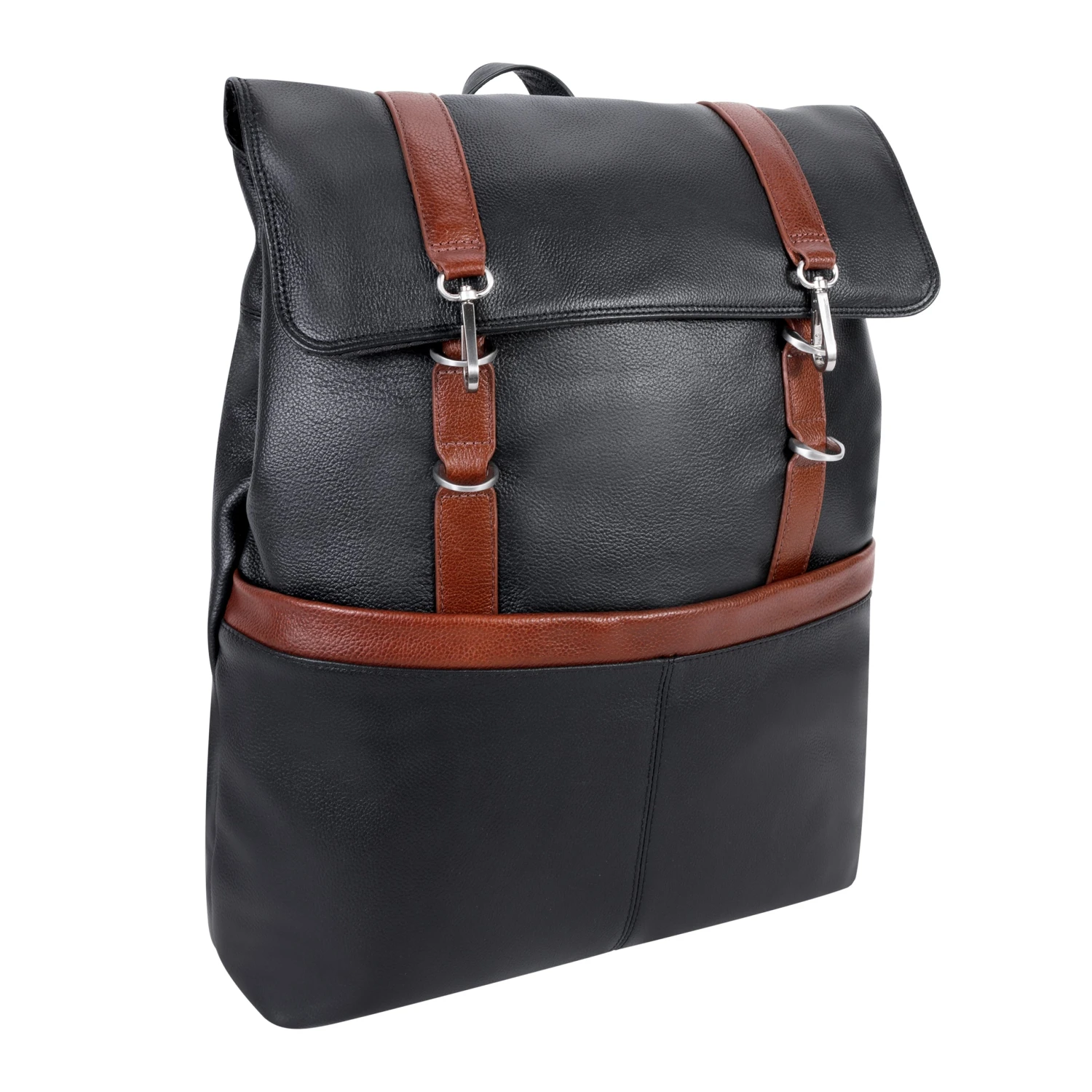 McKlein USA Element 17" Leather Two-Tone Flap-Over Laptop & Tablet Backpack 14 McKlein USA Element 17" Leather Two-Tone Flap-Over Laptop & Tablet Backpack - Image 12
